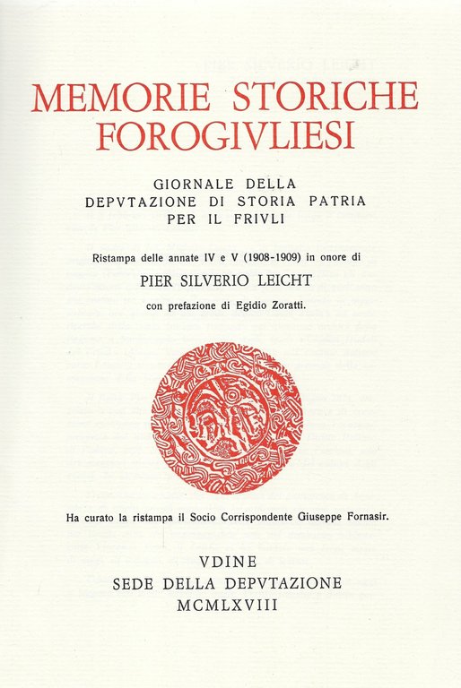 Memorie storiche forogiuliesi Deputazione di storia patria per il Friuli | Immagine Gallery 1