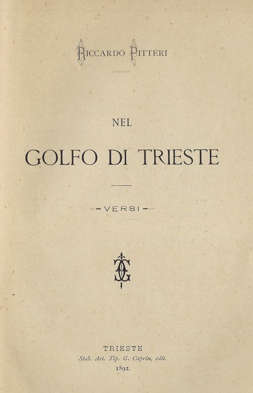 Nel golfo di Trieste Versi