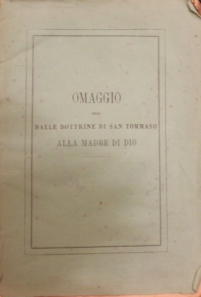 Omaggio reso dalle dottrine di San Tommaso alla Madre di …