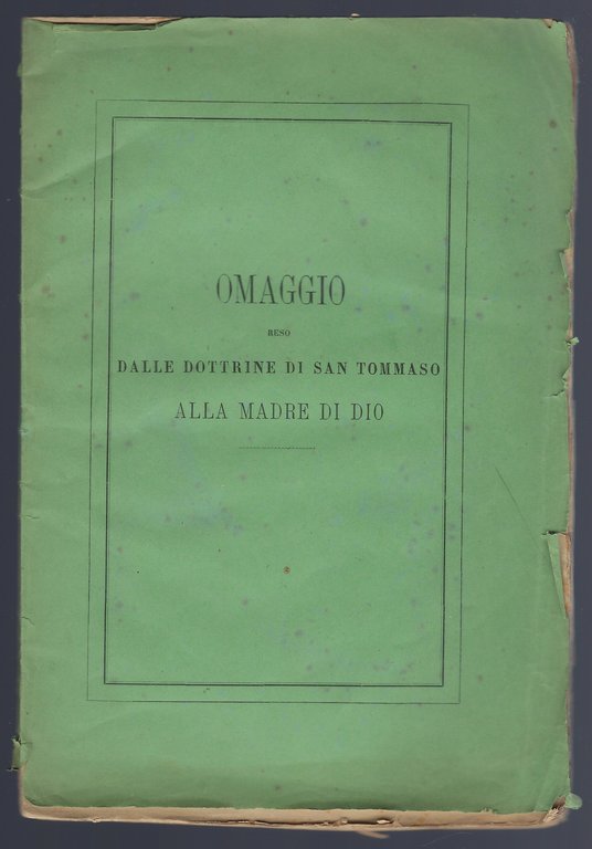 Omaggio reso dalle dottrine di San Tommaso alla Madre di …