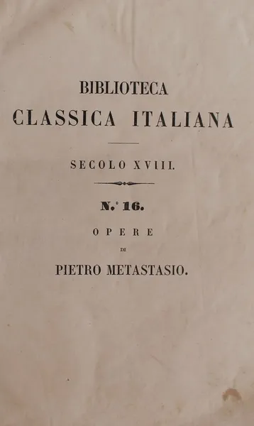 Opere di Pietro Metastasio