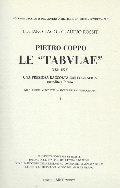 Pietro Coppo: Le "Tabulae" (1524-1526)