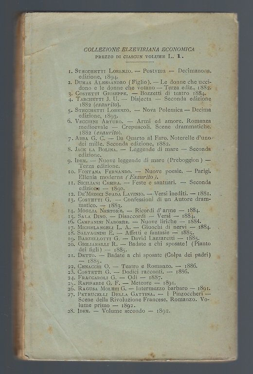 Postvma. Canzoniere di Lorenzo Stecchetti (Mercutio).