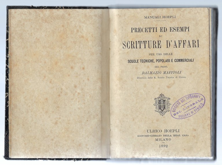 Precetti ed esempi di scritture d'affari per uso delle scuole …