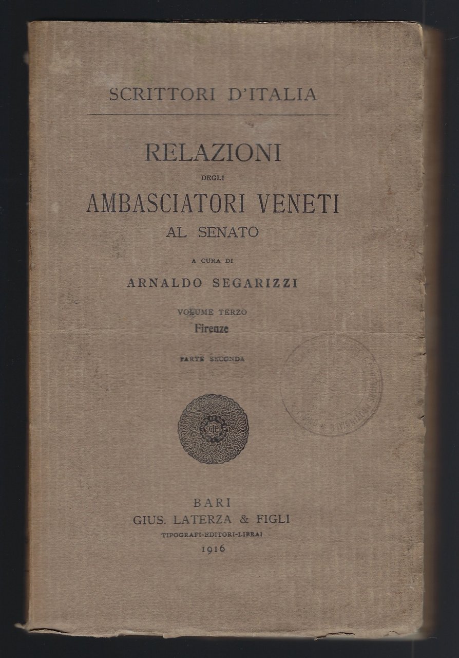 Relazioni degli ambasciatori veneti al Senato