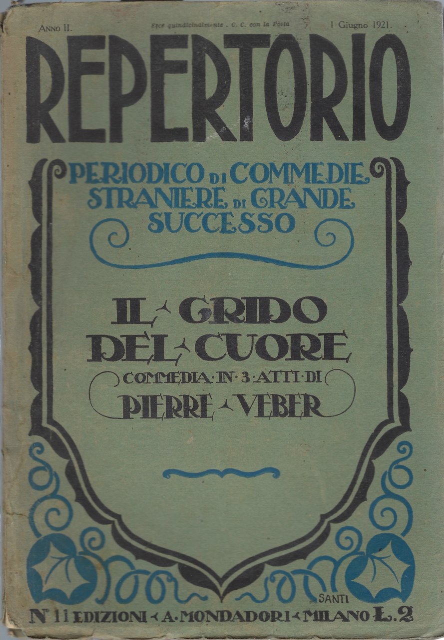 Repertorio Periodico di Commedie straniere di grande successo N ° …