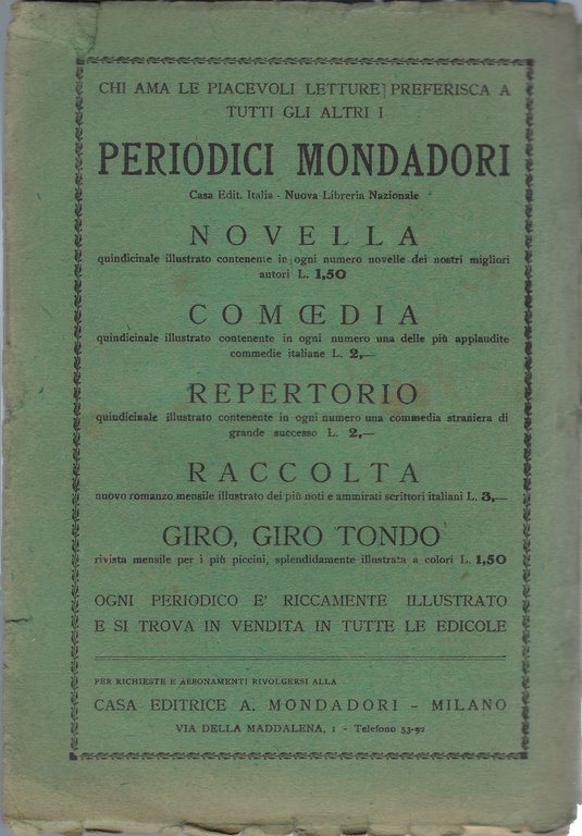 Repertorio Periodico di Commedie straniere di grande successo N ° …
