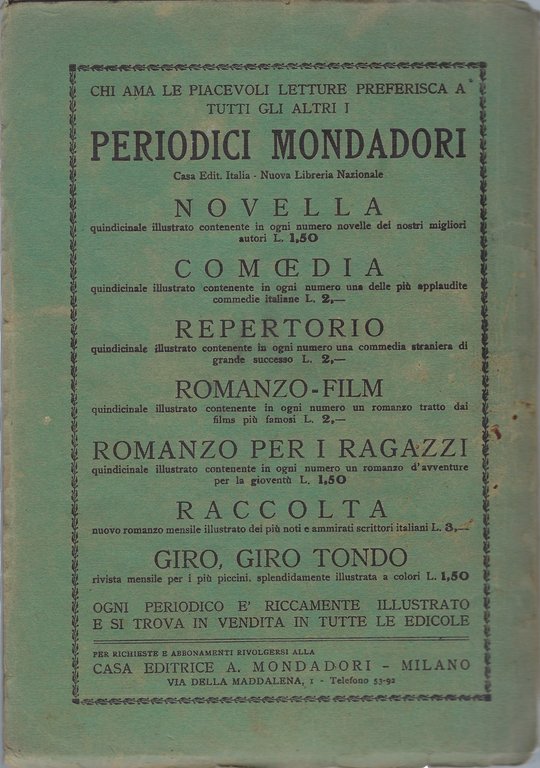 Repertorio Periodico di Commedie straniere di grande successo N ° …