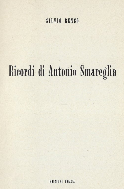 Ricordi di Antonio Smareglia