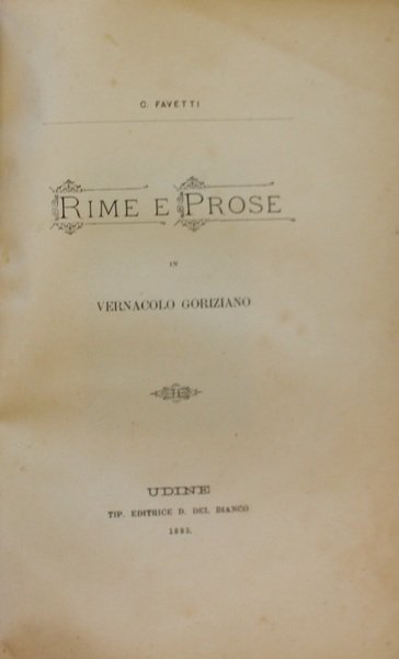 Rime e poesie di Carlo Favetti in vernacolo goriziano