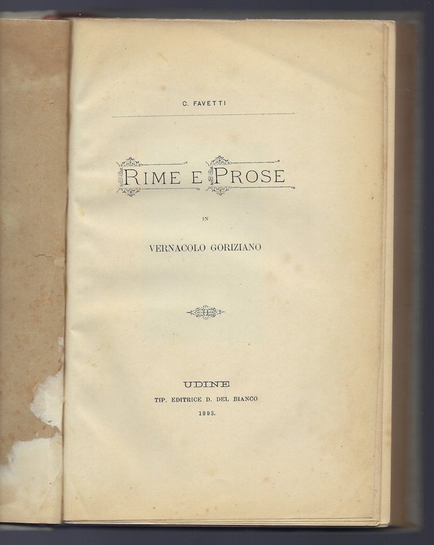 Rime e poesie di Carlo Favetti in vernacolo goriziano