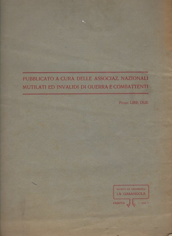 Sesto anniversario della Vittoria 4 Novembre 1924