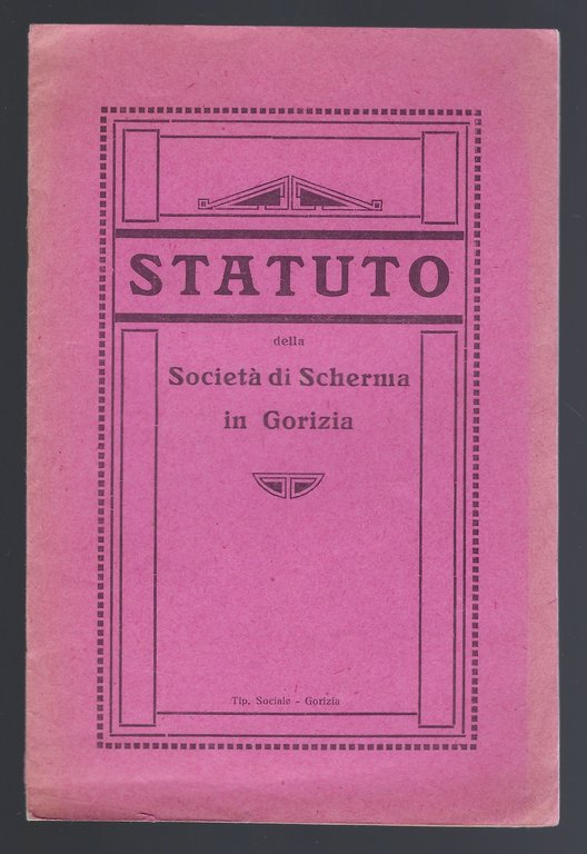 Statuto della società di scherma in Gorizia