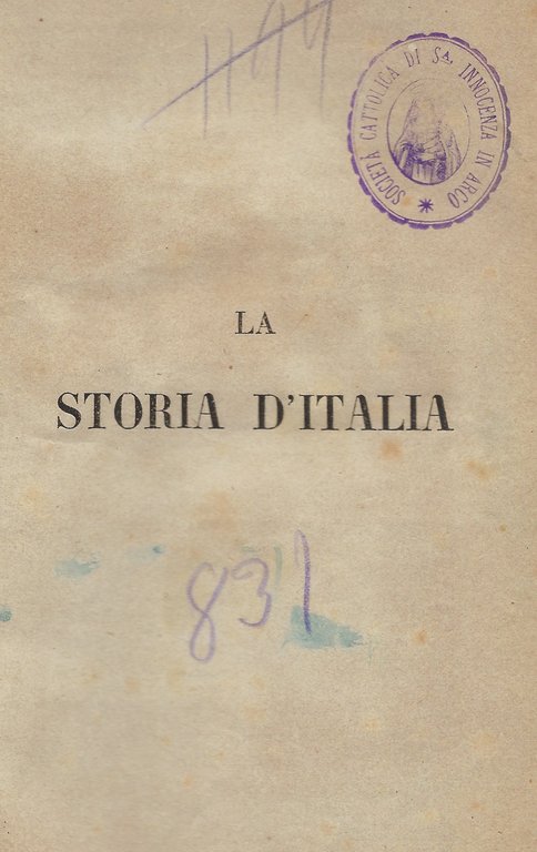 Storia d'Italia raccontata alla gioventù. Dai suoi primi abitatori sino …