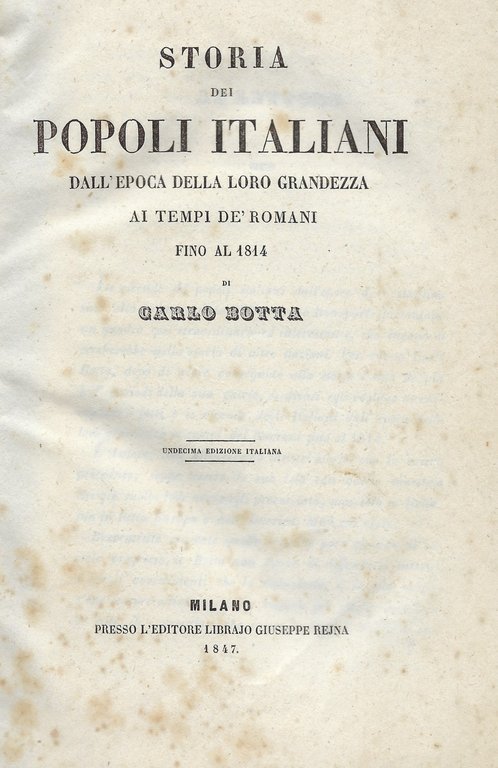 Storia dei Popoli italiani dall'epoca della loro grandezza ai tempi …