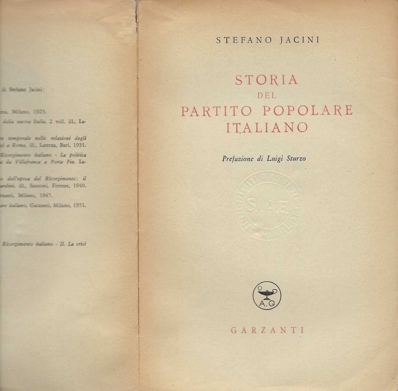 Storia del Partito Popolare Italiano.
