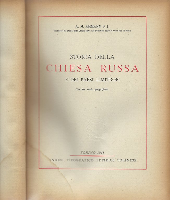 Storia della chiesa Russa e dei paesi limitrofi.