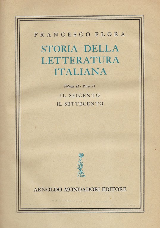 Storia della Letteratura Italiana