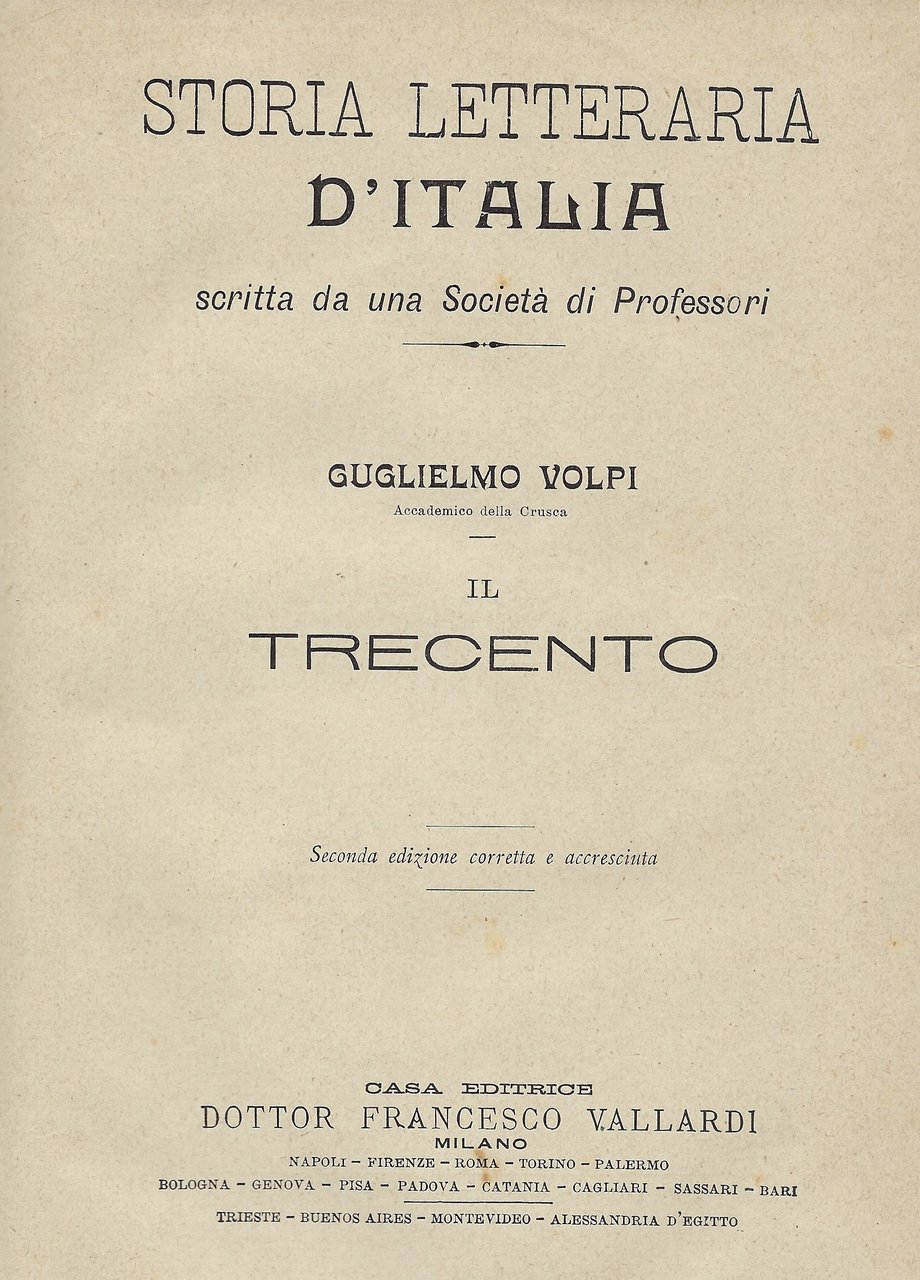 Storia letteraria d'Italia scritta da una Società di Professori: il …