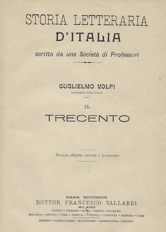Storia letteraria d'Italia scritta da una Società di Professori: il …