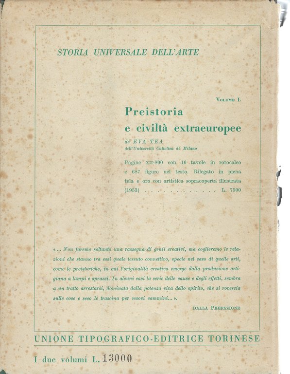 Storia universale dell'Arte: il Seicento e il Settecento. (Volumi I-II)