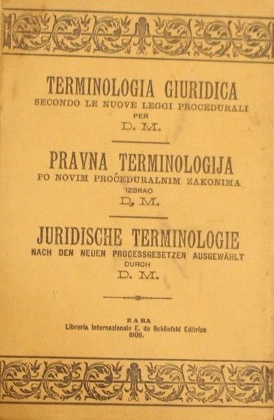 Terminologia giuridica secondo le nuove leggi procedurali per Decreto Ministeriale