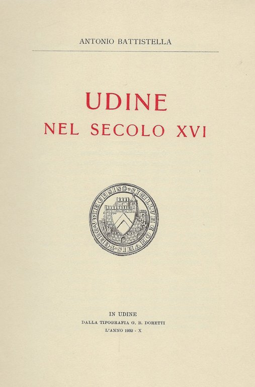 Udine nel secolo XVI