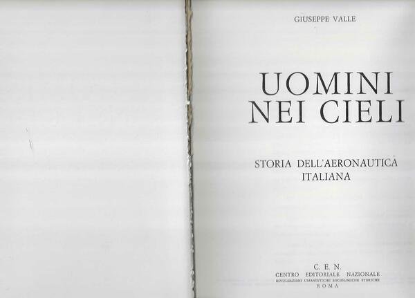 "Uomini nei cieli storia dell'Aeronautica italiana"