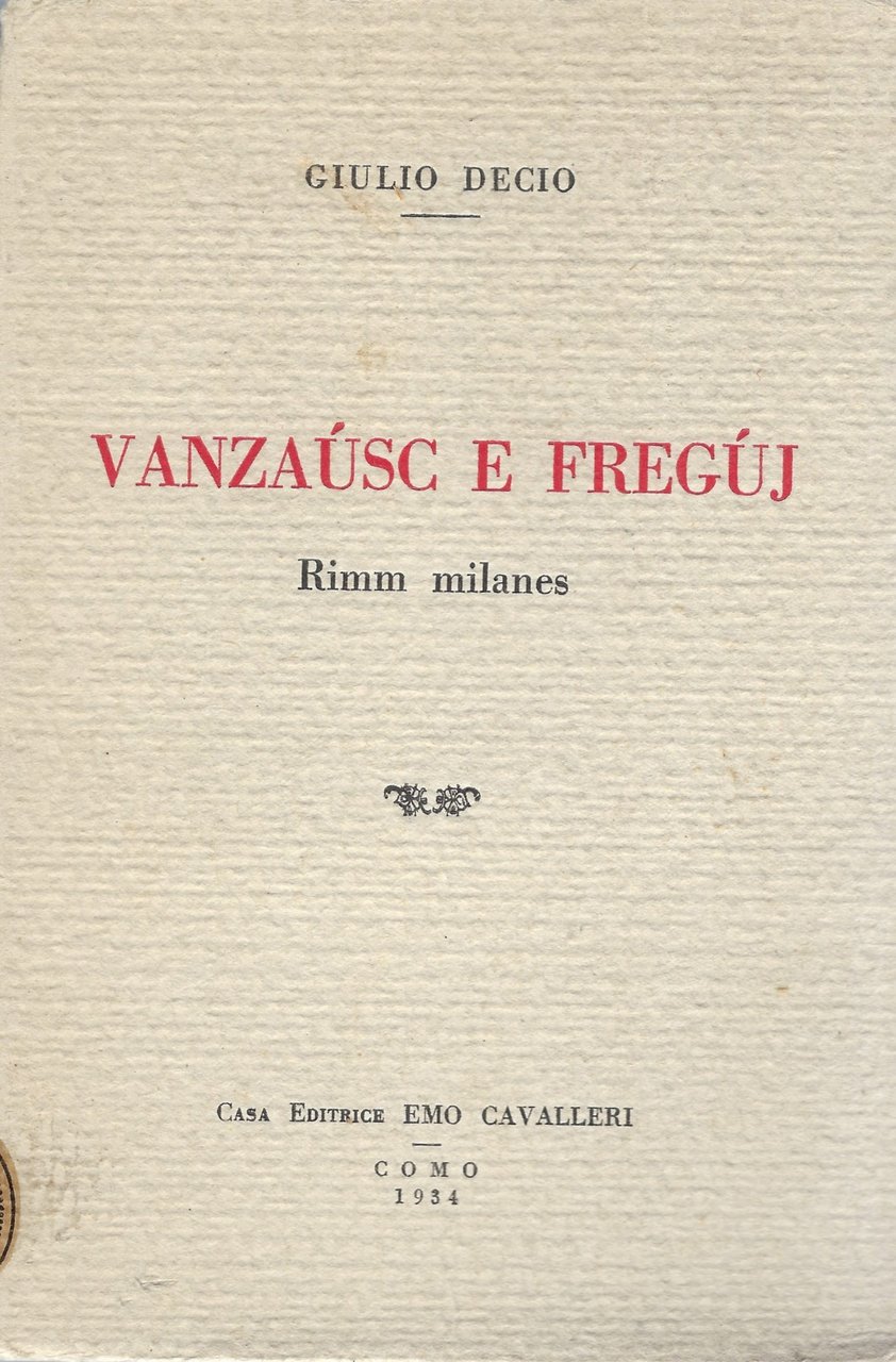 Vanzaùsc e Fregùj: rimm milanes