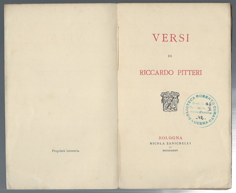 Versi di Riccardo Pitteri