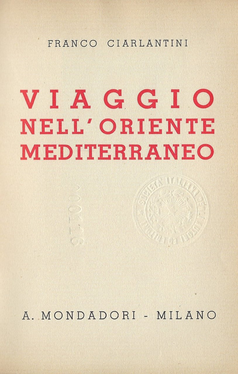 Viaggio nell'Oriente Mediterraneo