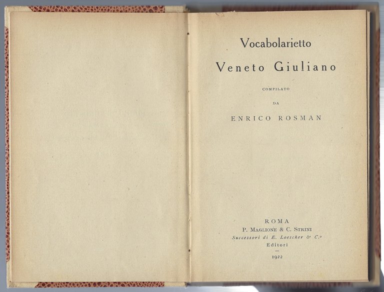 Vocabolarietto Veneto Giuliano