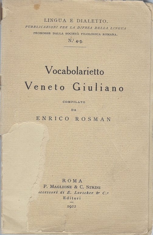 Vocabolarietto Veneto Giuliano