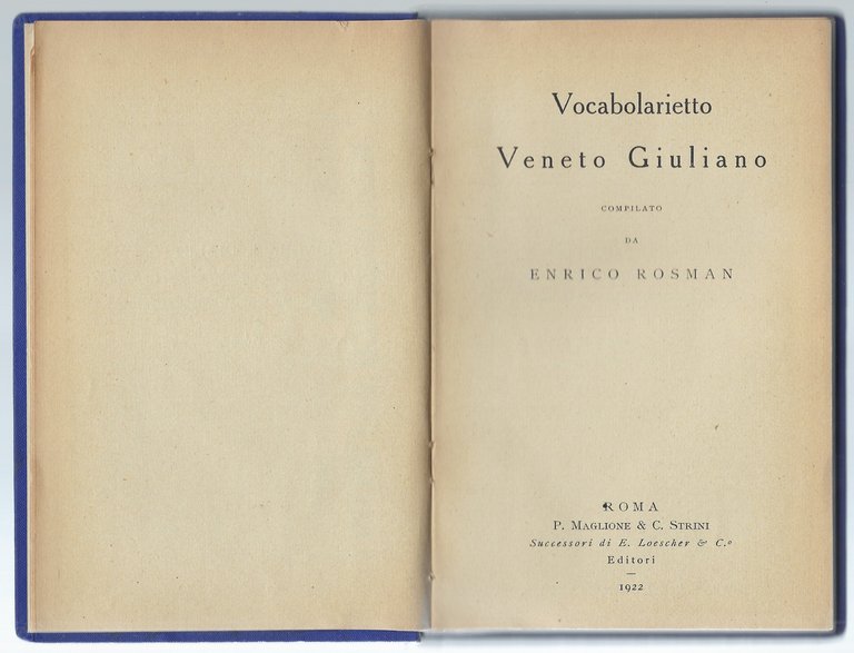 Vocabolarietto Veneto Giuliano