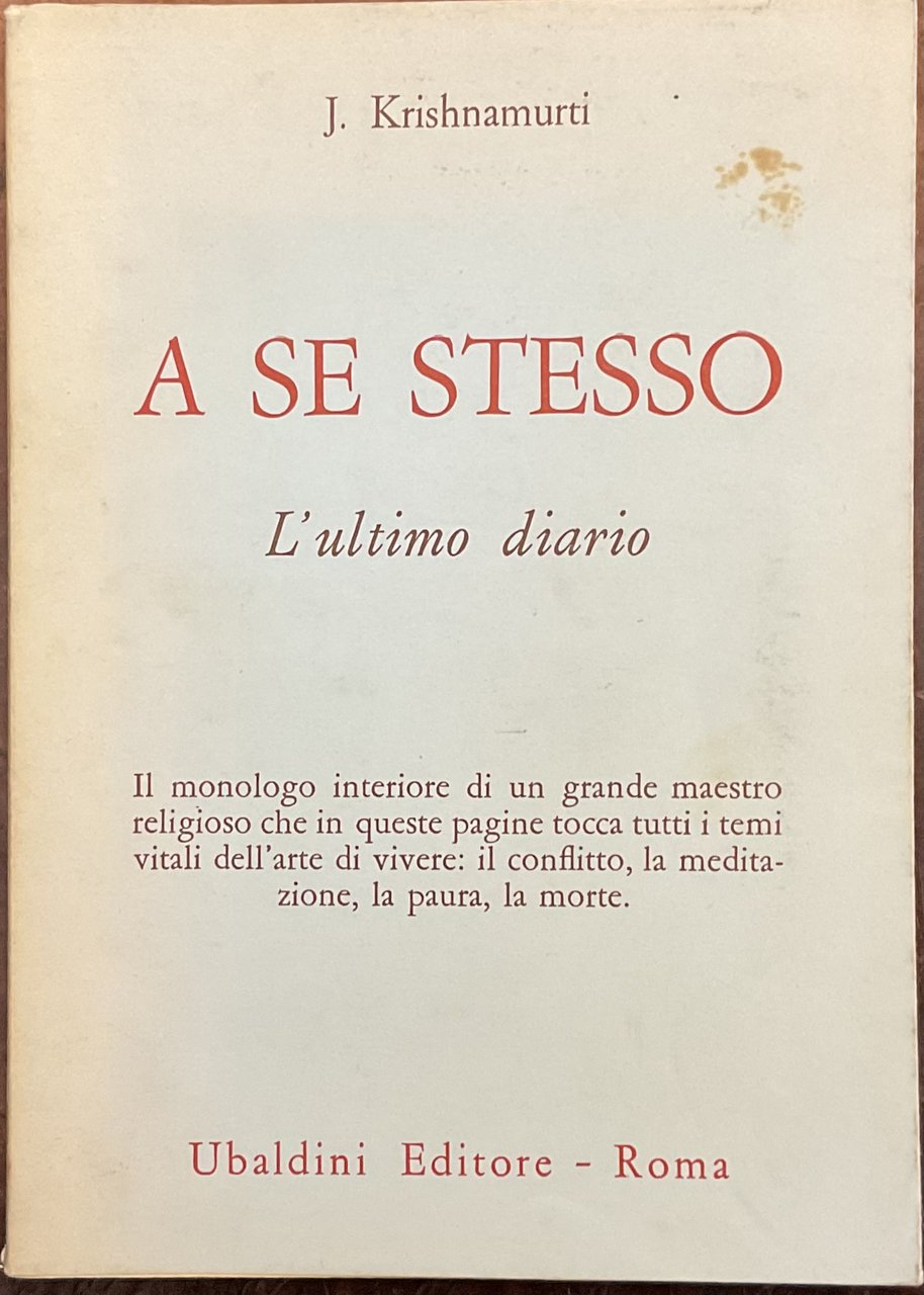 A se stesso. L’ultimo diario