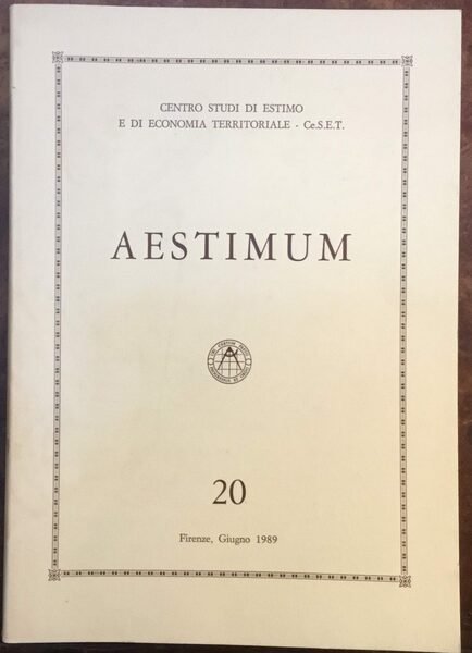 Aestimum. Centro studi di estimo e di economia territoriale - …