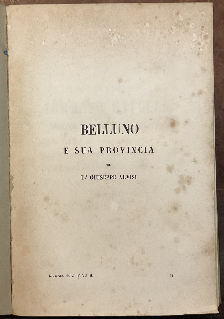 Belluno e la sua provincia. Estratto dalla “Grande illustrazione del …