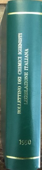 Bollettino dei Chimici igienisti. Rivista scientifica. Parte legislativa, Repubblica Italiana. …