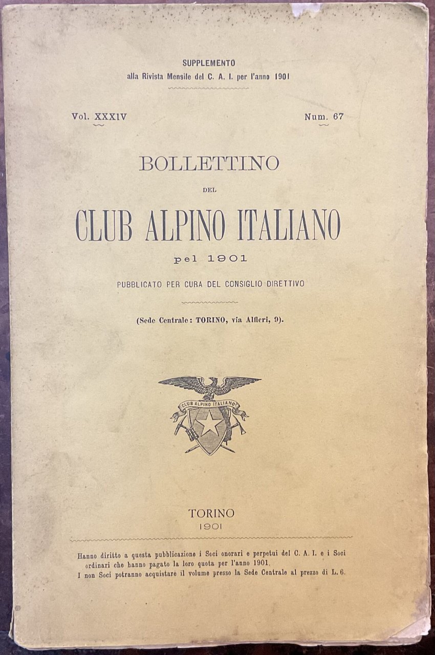 Bollettino del Club Alpino Italiano pel 1901 pubblicato per cura …