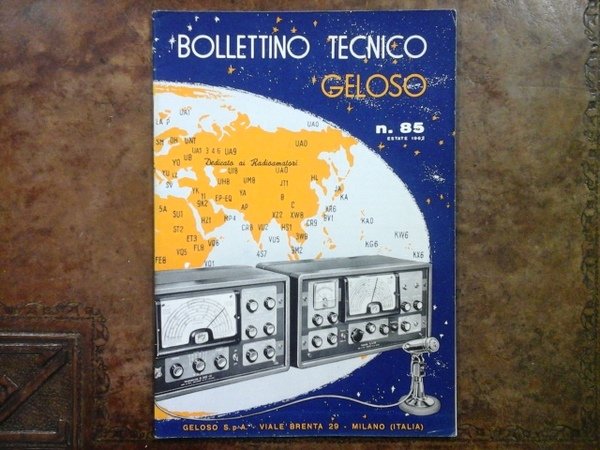 Bollettino tecnico Geloso num. 85. Estate 1962