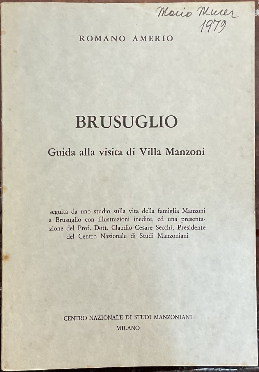 Brusuglio. Guida alla visita di Villa Manzoni