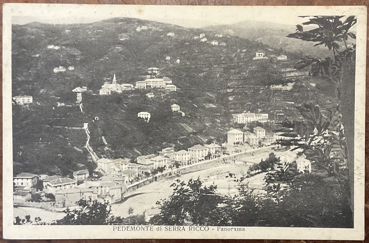 Cartolina Pedemonte di Serra Riccò. Panorama (Liguria, Genova) | Immagine principale