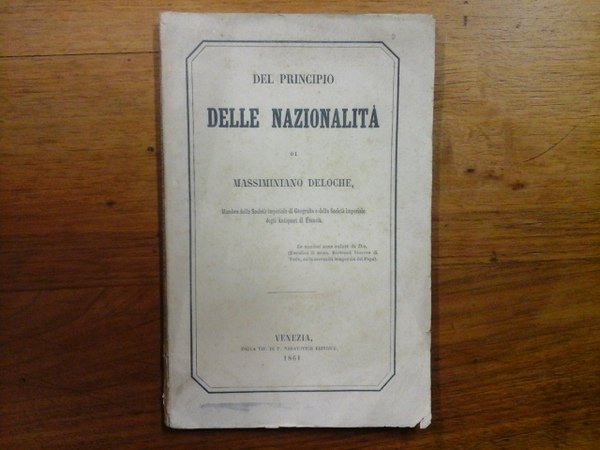 Del principio delle nazionalità