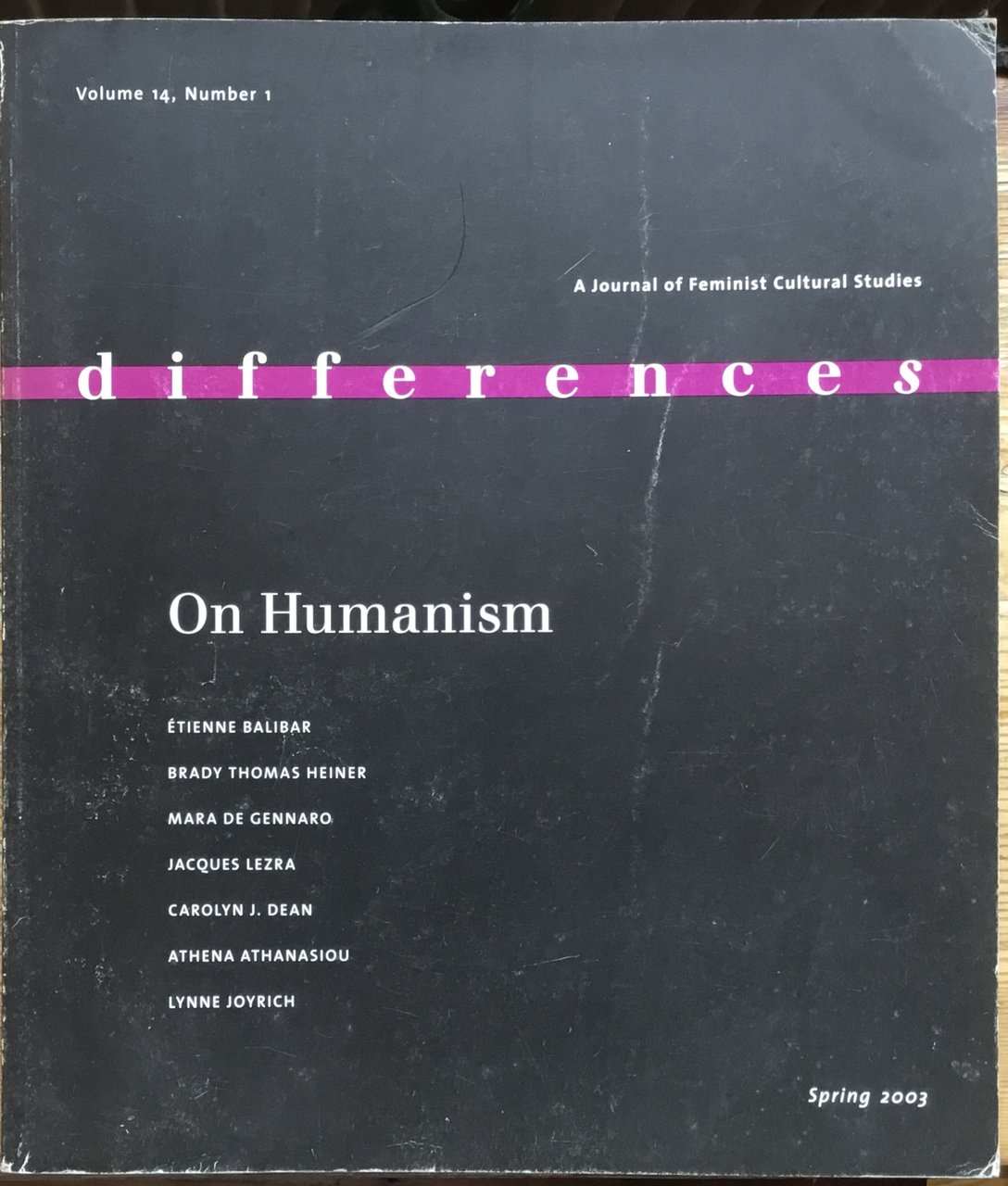 Differences. On Humanism. A Journal of Feminist Cultural Studies. Volume … | Immagine principale