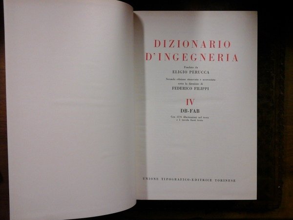 Dizionario d'Ingegneria. Vol. IV. DB - FAB. Utet