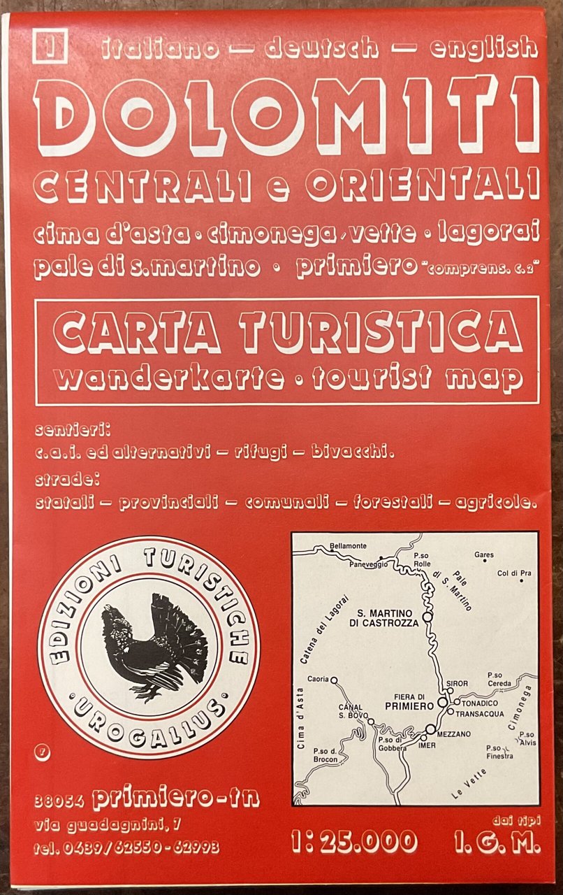 Dolomiti centrali e orientali. Cima d’asta. Cimone fa. Vette. Lagorai. …