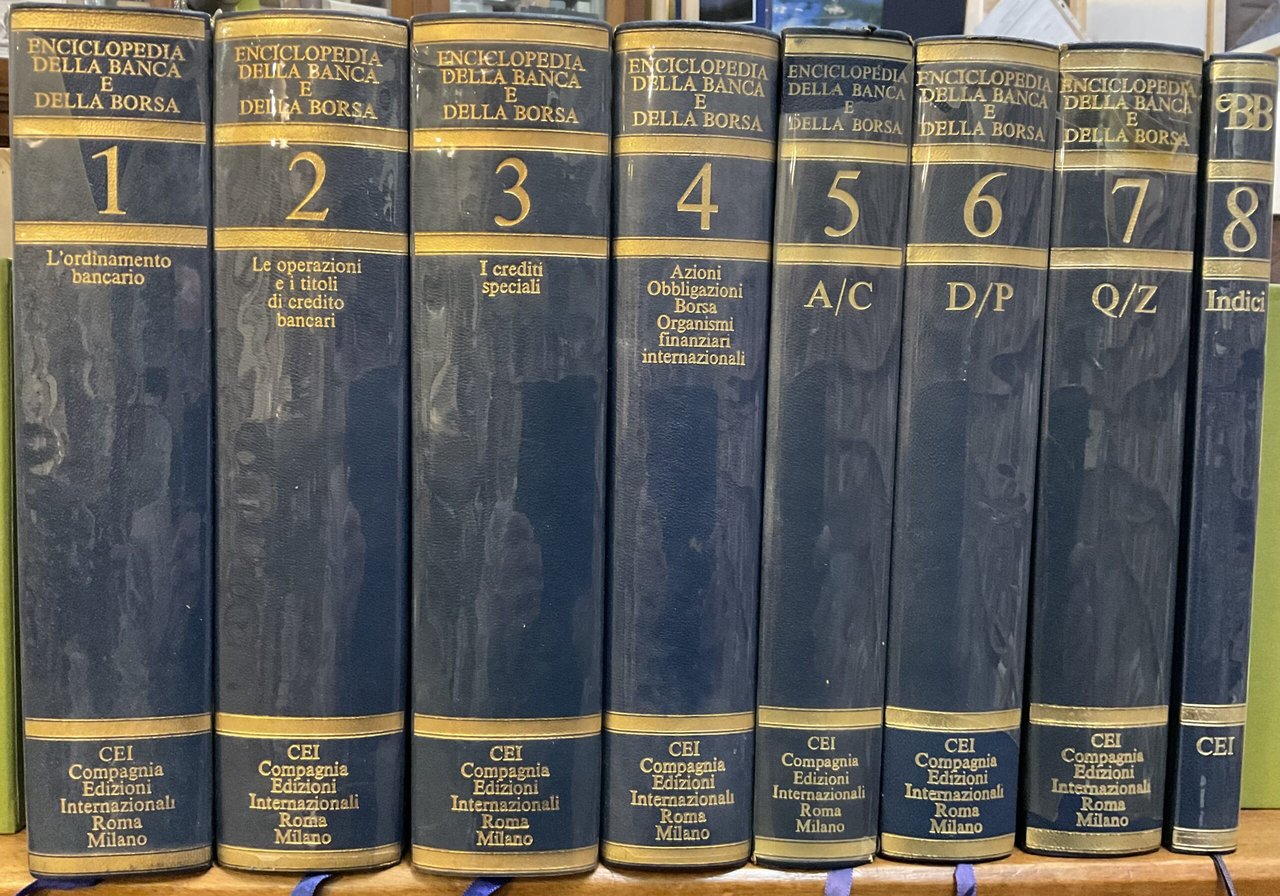 Enciclopedia della banca e della borsa. Otto volumi