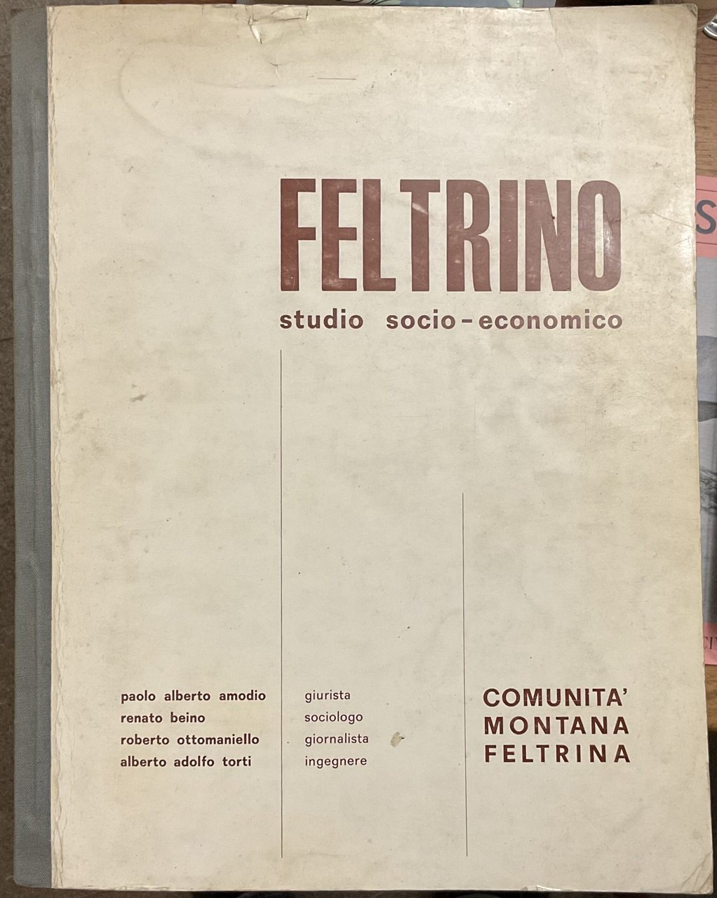Feltrino. Studio socio-economico. Relazione sociologica sul feltrino | Immagine principale