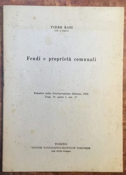 Feudi e proprietà comunali