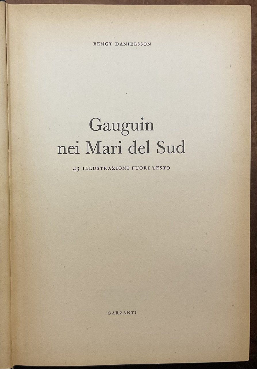 Gauguin nei Mari del sud. Prima edizione